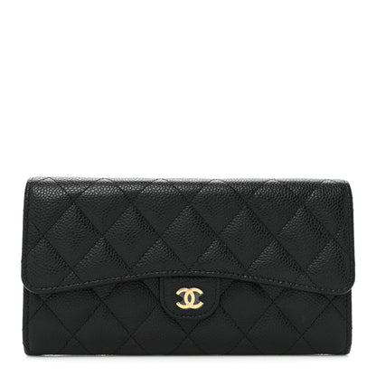 Chanel Caviar Quilted Large Flap Wallet Black 1 of 18