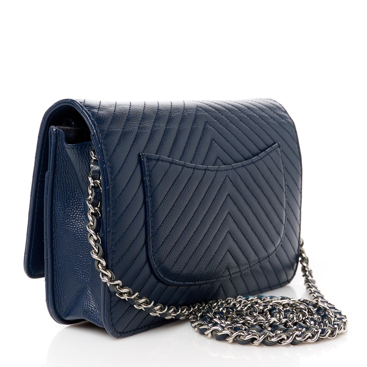 Caviar Chevron Wallet On Chain WOC Navy