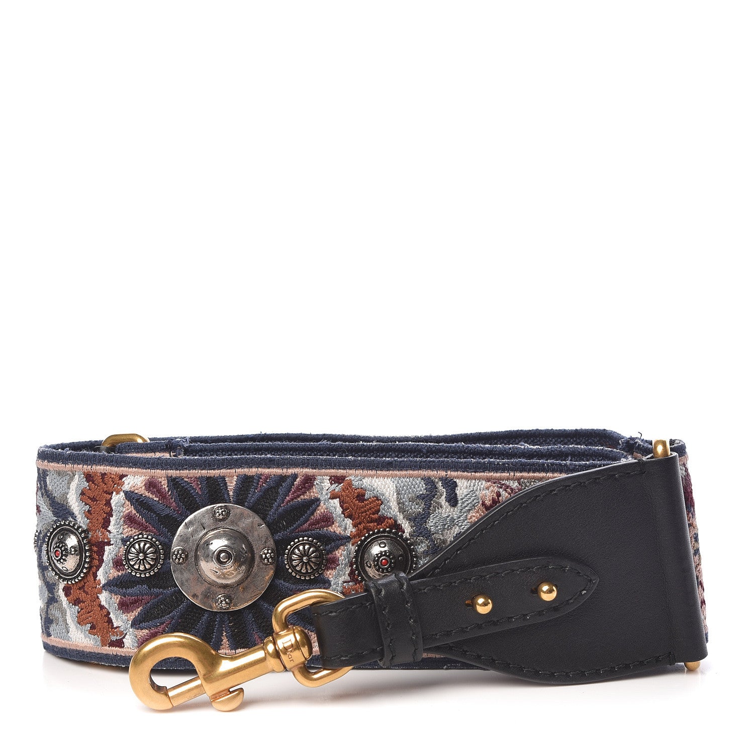 Christian Dior Canvas Embroidered Studded KaleiDiorscopic Shoulder Strap Multicolor 1 of 7