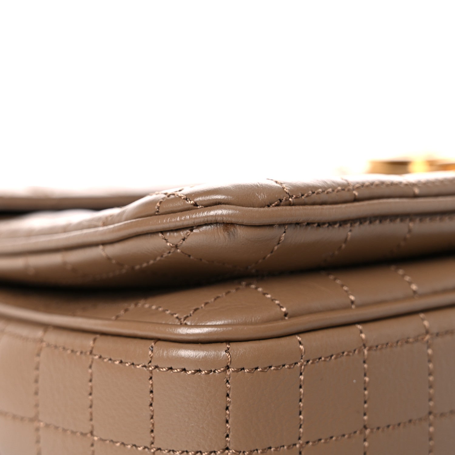 Celine Calfskin Quilted Medium C Bag Camel 8 of 15