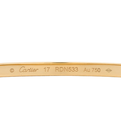 Cartier 18K Yellow Gold Small LOVE Bracelet 17 3 of 5