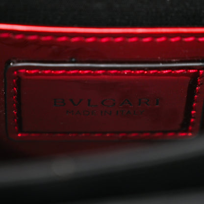 Bulgari Metallic Calfskin Serpenti Forever Top Handle Dark Red 7 of 10