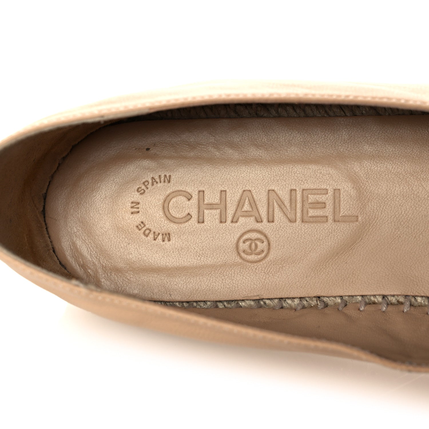Chanel Lambskin CC Espadrilles 41 Beige Black 7 of 9