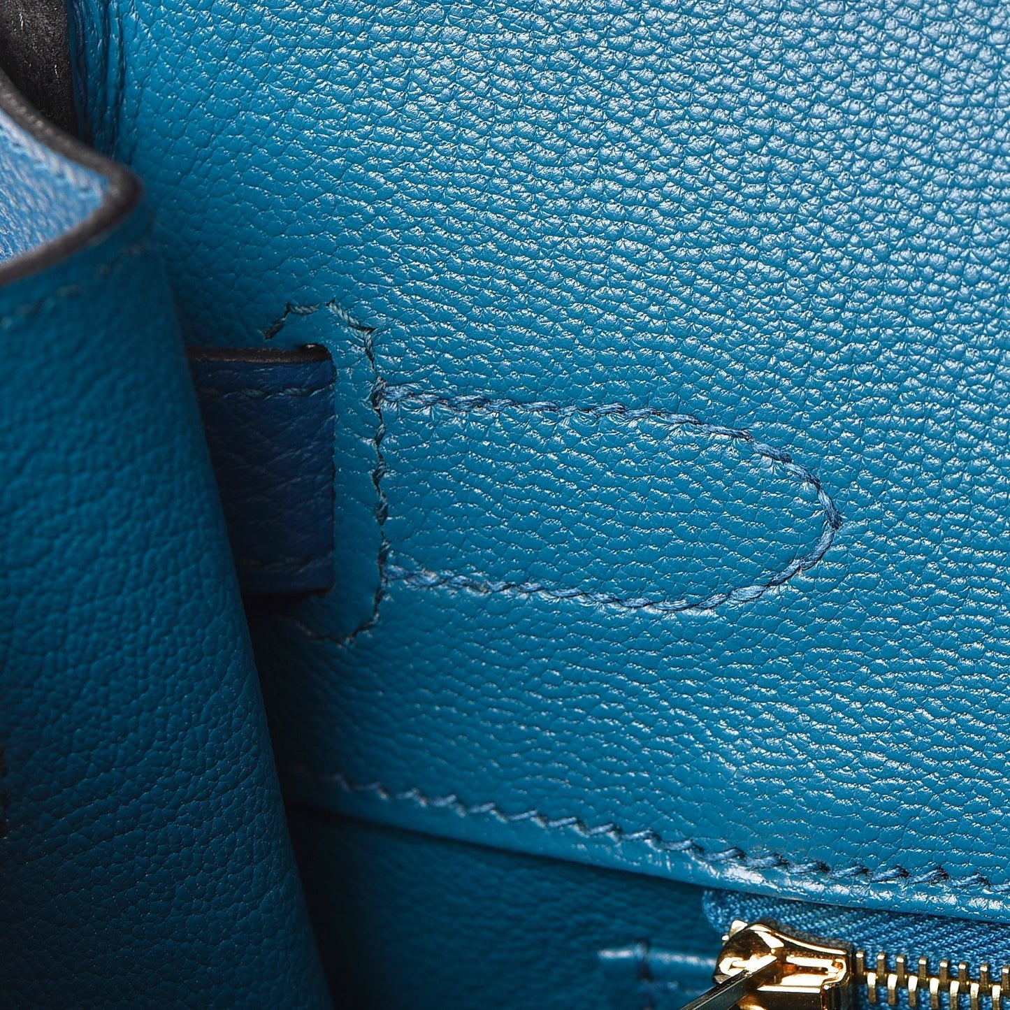 Togo Birkin 35 Bleu de Galice