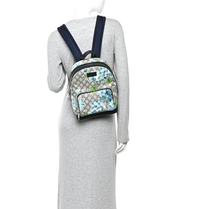 Gucci GG Supreme Monogram Blooms Small Day Backpack Blue 2 of 10