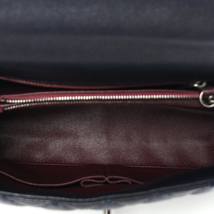 Chanel Caviar Lizard Quilted Small Coco Handle Flap Navy Blue 5 of 10
