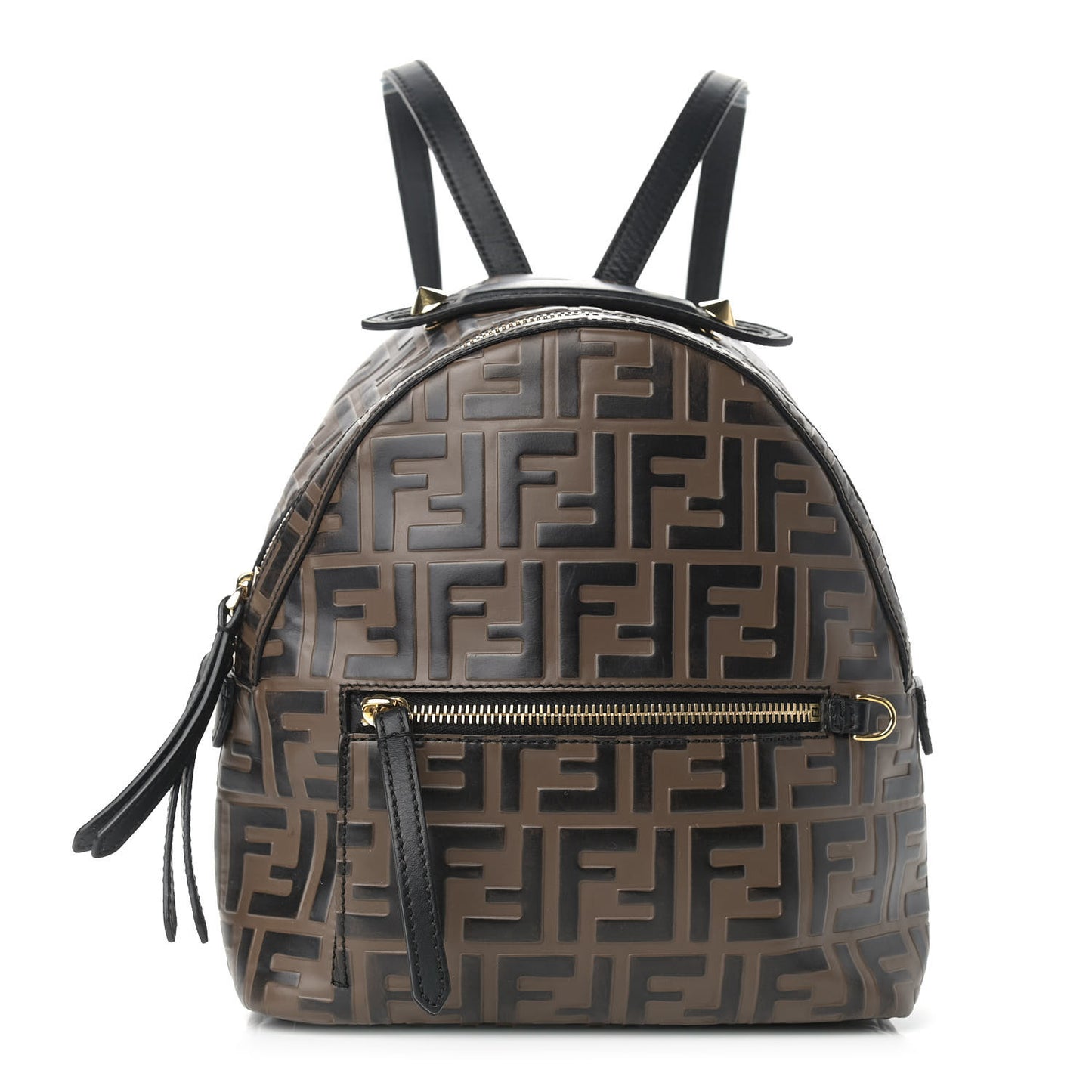 Vitello Bi-Color FF 1974 Embossed Mini Backpack Maya Black
