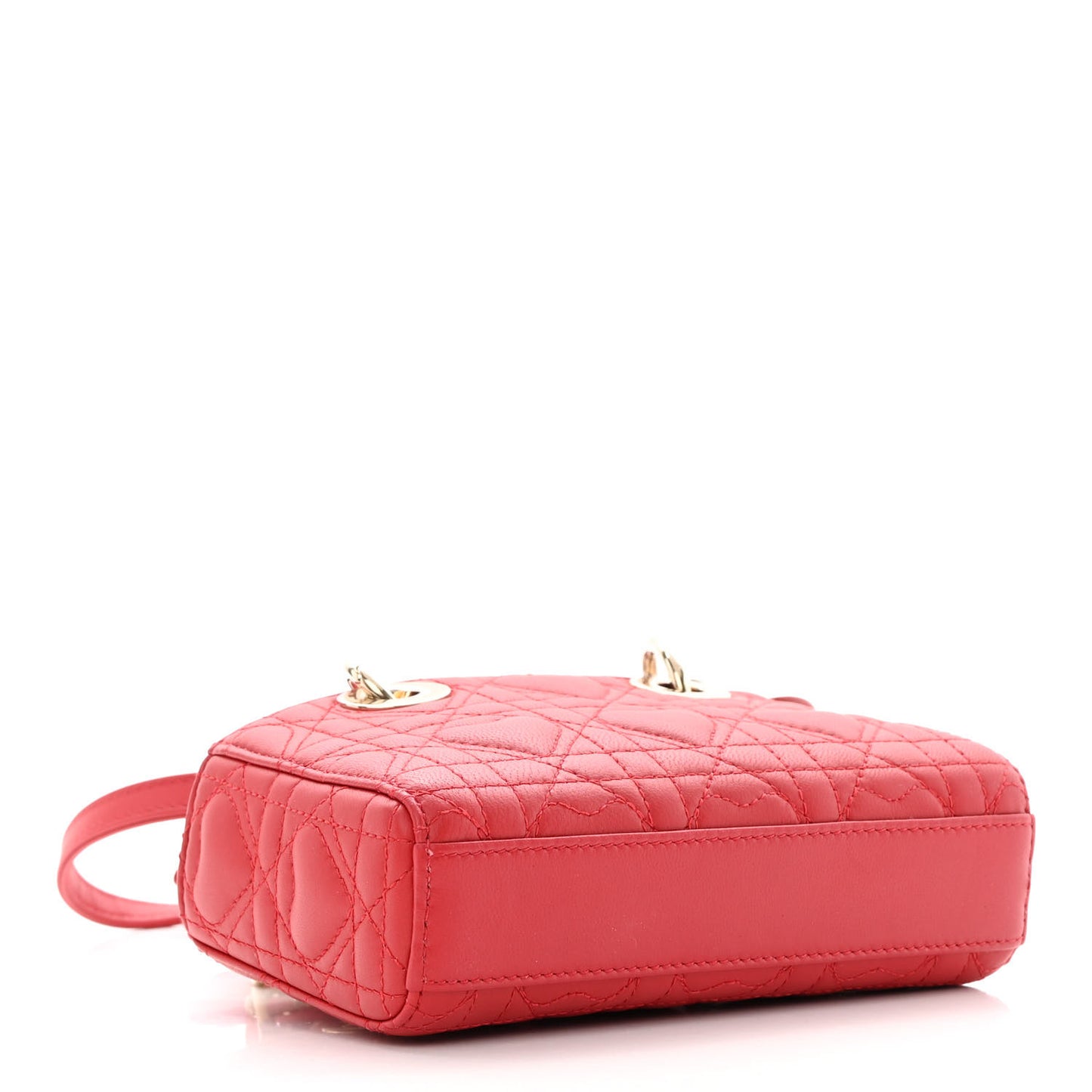 Lambskin Cannage Dioramour Micro Lady D-Joy Red