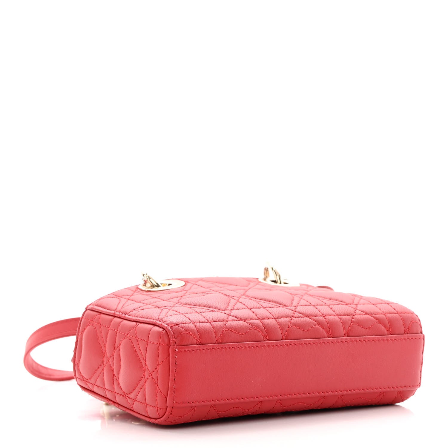 Christian Dior Lambskin Cannage Dioramour Micro Lady D-Joy Red 4 of 12