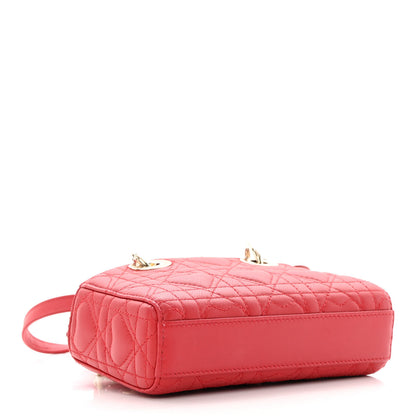 Christian Dior Lambskin Cannage Dioramour Micro Lady D-Joy Red 4 of 12