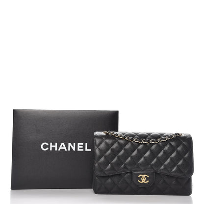 Chanel Caviar Quilted Jumbo Double Flap Black 9 of 9
