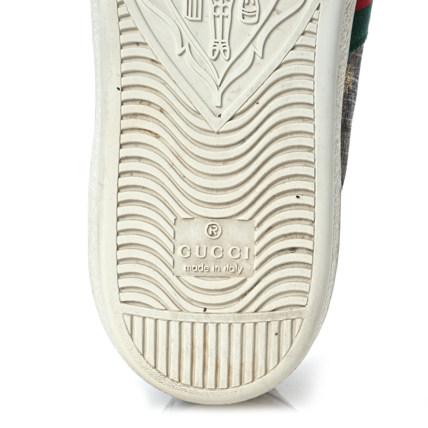 Gucci GG Supreme Monogram Bees Ayers Web Womens Ace Sneakers 39 Beige Oro Green Red 8 of 15