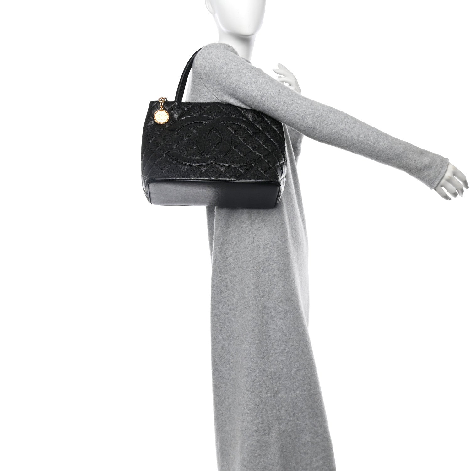 Chanel Caviar Quilted Medallion Tote Black 2 of 13