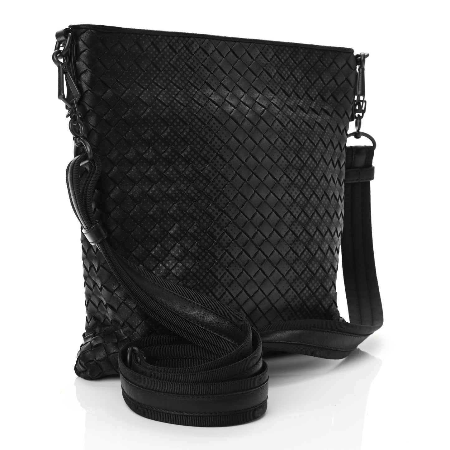 Nappa Intrecciato Messenger Bag Black