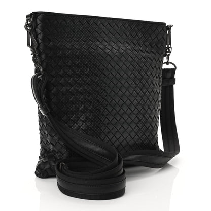 Bottega Veneta Nappa Intrecciato Messenger Bag Black 3 of 10