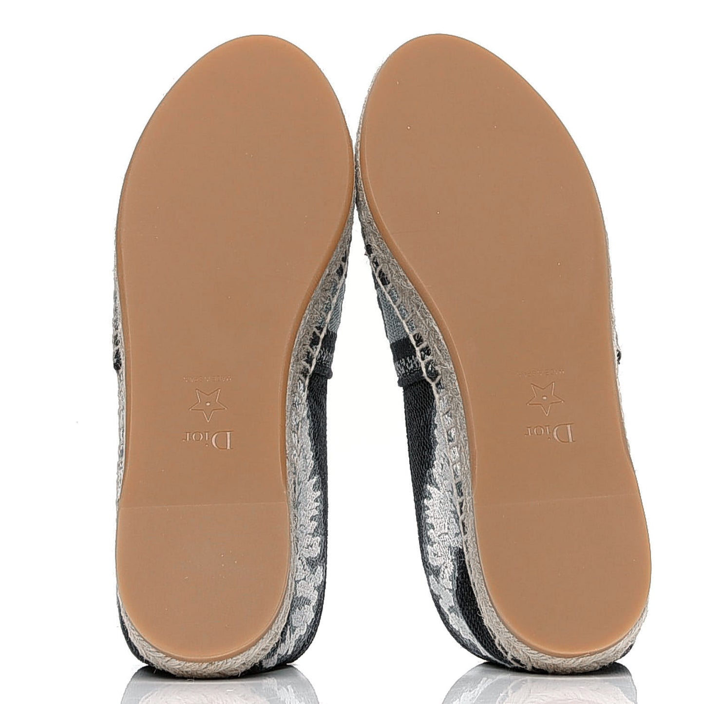 Canvas Tie and Dior Embroidered Granville 15mm Espadrilles 38 Denim