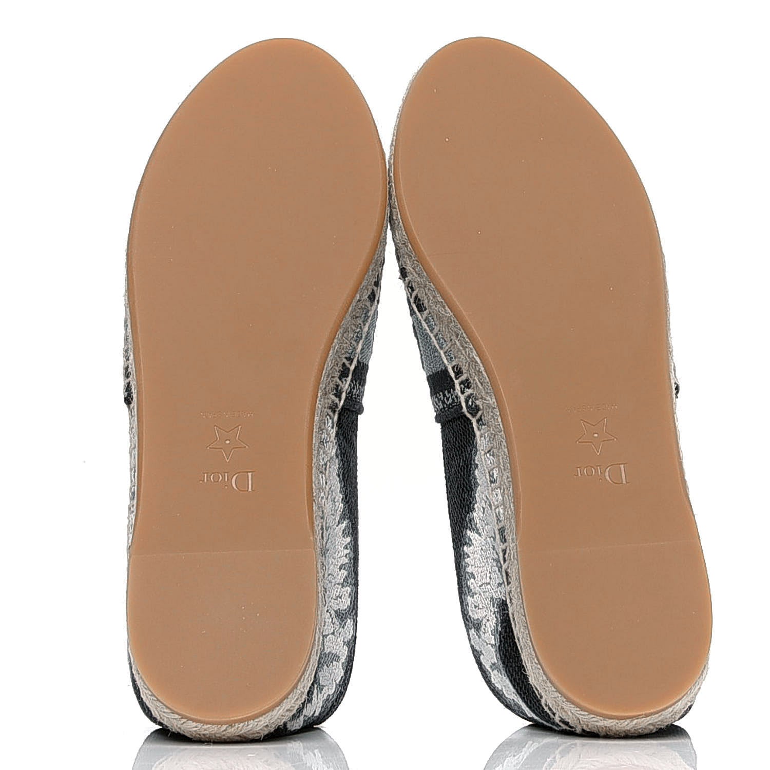 Christian Dior Canvas Tie and Dior Embroidered Granville 15mm Espadrilles 38 Denim 4 of 4