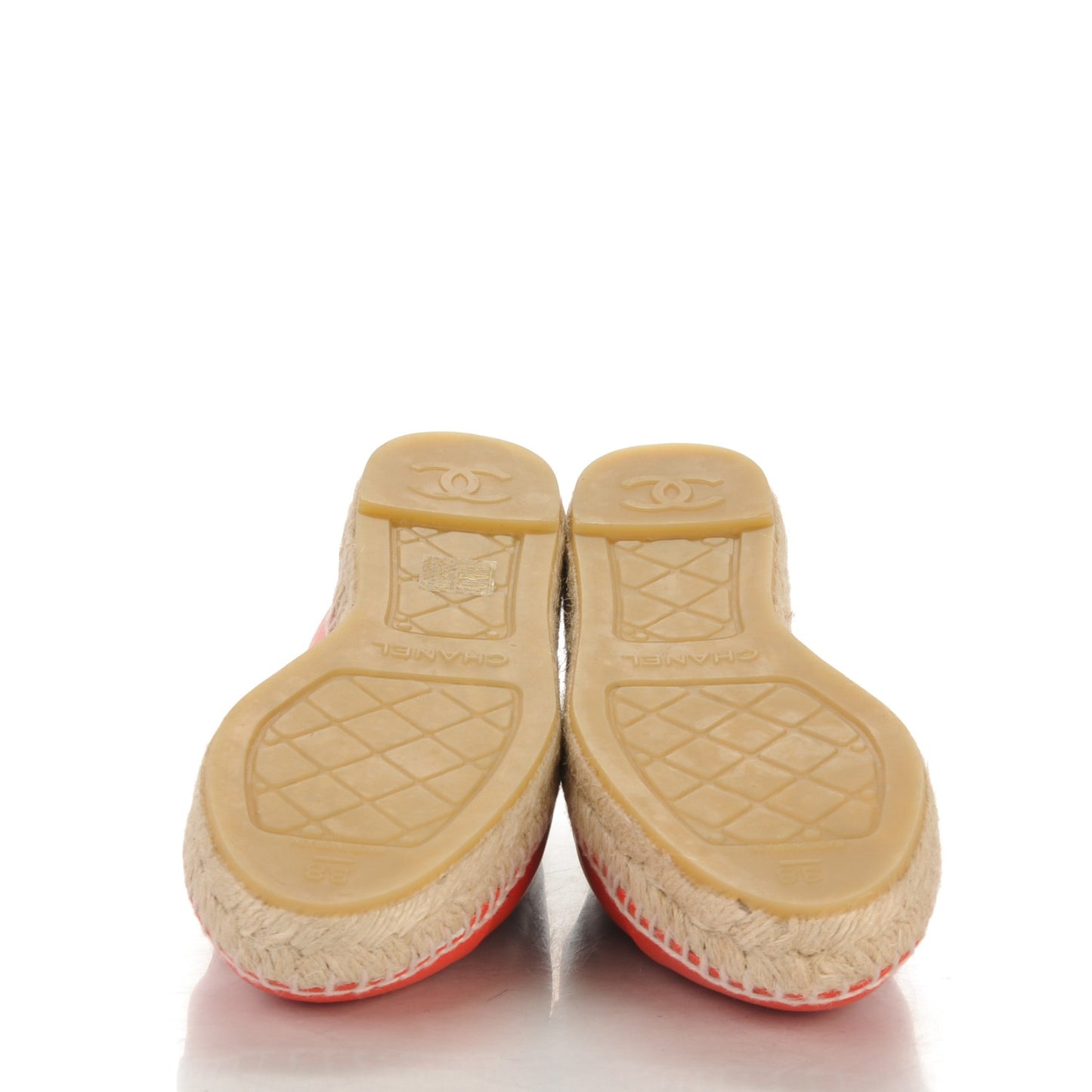 Lambskin CC Espadrilles 38 Red