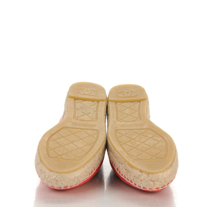 Chanel Lambskin CC Espadrilles 38 Red 5 of 7