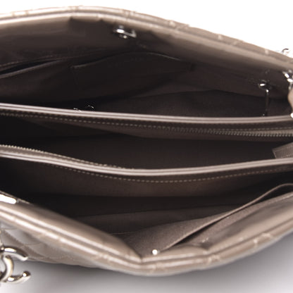 Chanel Patent Quilted Large Just Mademoiselle Bowling Bag Gris Fonce 5 of 11