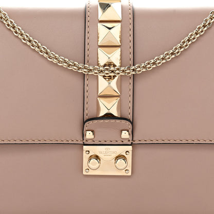 Valentino Garavani Vitello Medium Glam Lock Rockstud Flap Poudre 8 of 10
