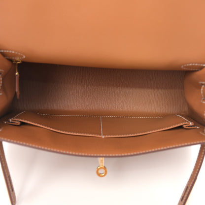Hermes Epsom Kelly Sellier 28 Gold 5 of 12