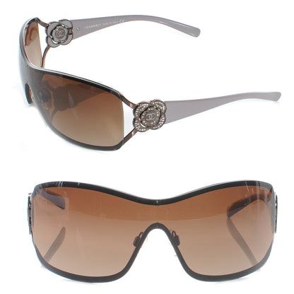 Chanel Crystal Camellia CC Sunglasses 4164 B 1 of 5