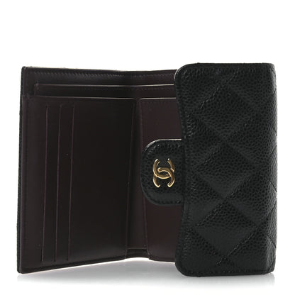 Chanel Caviar Quilted Compact Flap Wallet Black 5 of 8