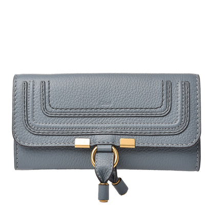 Chloe Calfskin Marcie Continental Flap Wallet Cloudy Blue 1 of 8