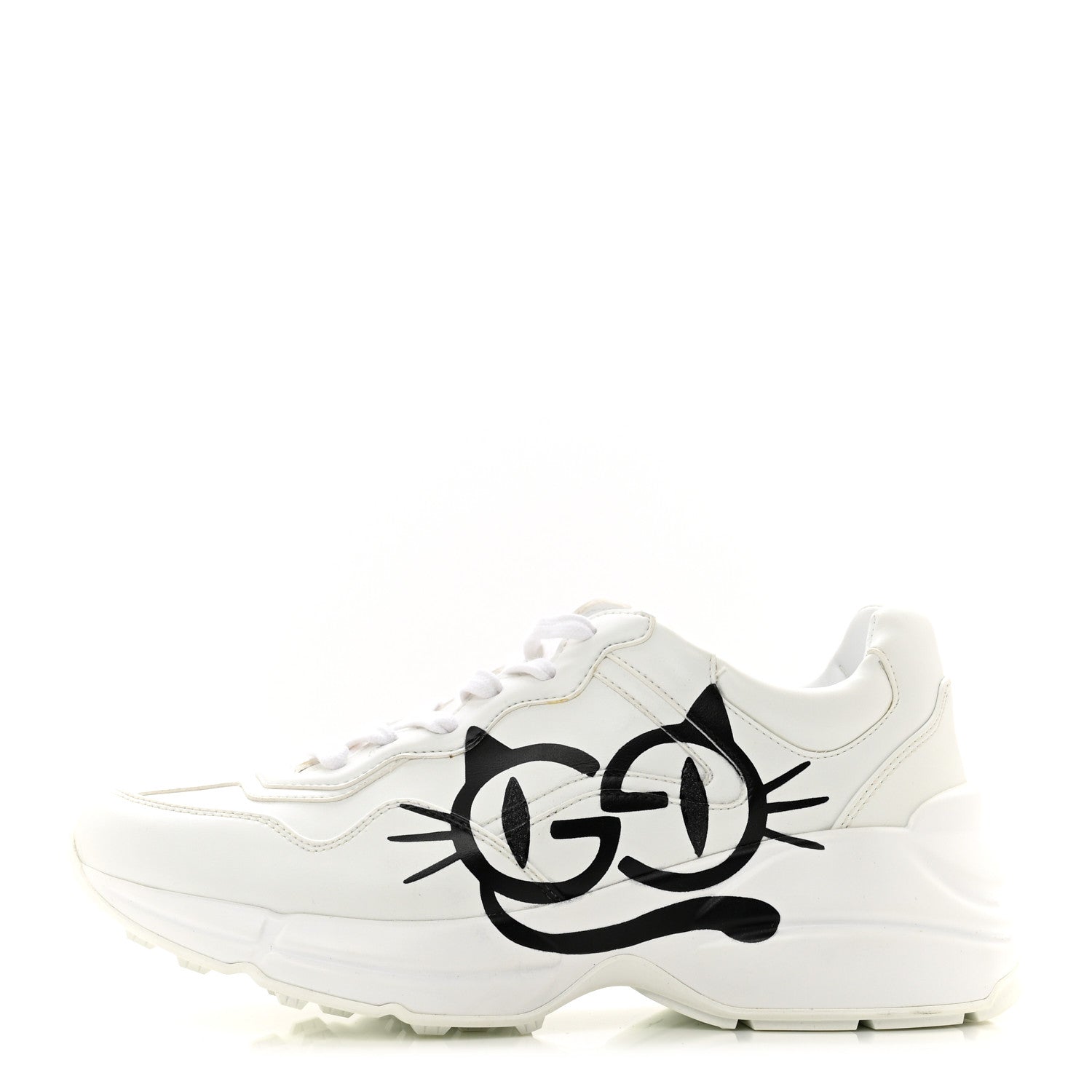Gucci Demetra Cat Eyes Womens Rhyton Sneakers 37.5 White 1 of 9