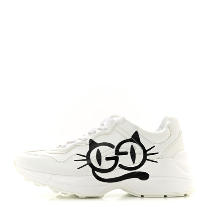 Gucci Demetra Cat Eyes Womens Rhyton Sneakers 37.5 White 1 of 9