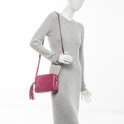 Gucci Soft Patent Small Soho Disco Bag Bright Bougainvillea 2 of 7