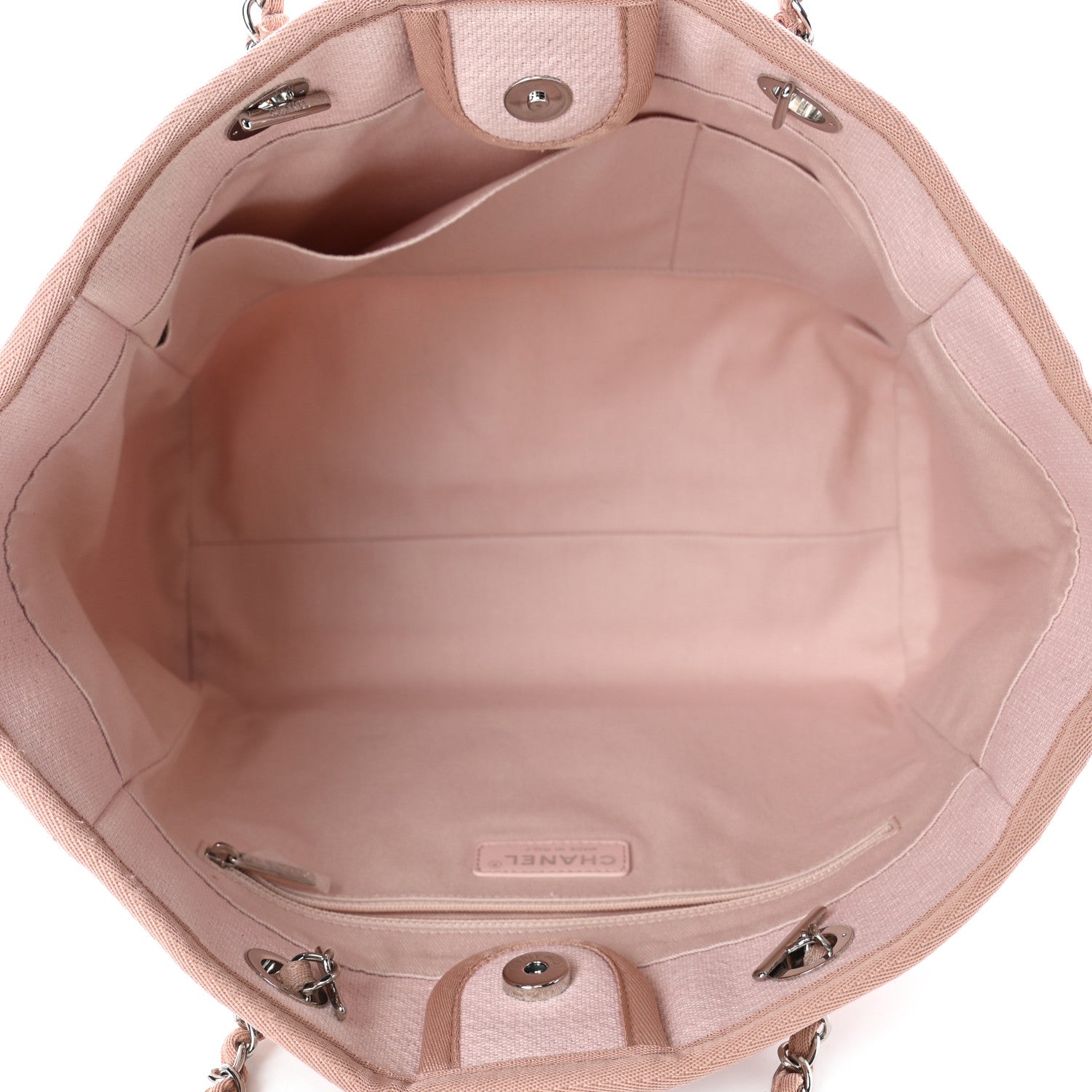 Chanel Canvas Small Deauville Tote Light Pink 4 of 5