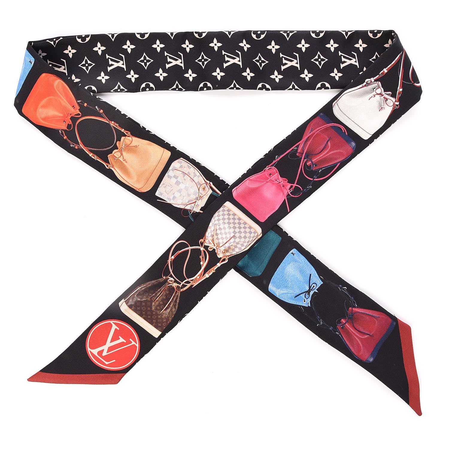 Louis Vuitton Silk Monogram Tribute To Noe BB Bandeau Black 1 of 4