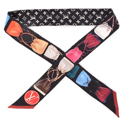 Louis Vuitton Silk Monogram Tribute To Noe BB Bandeau Black 1 of 4