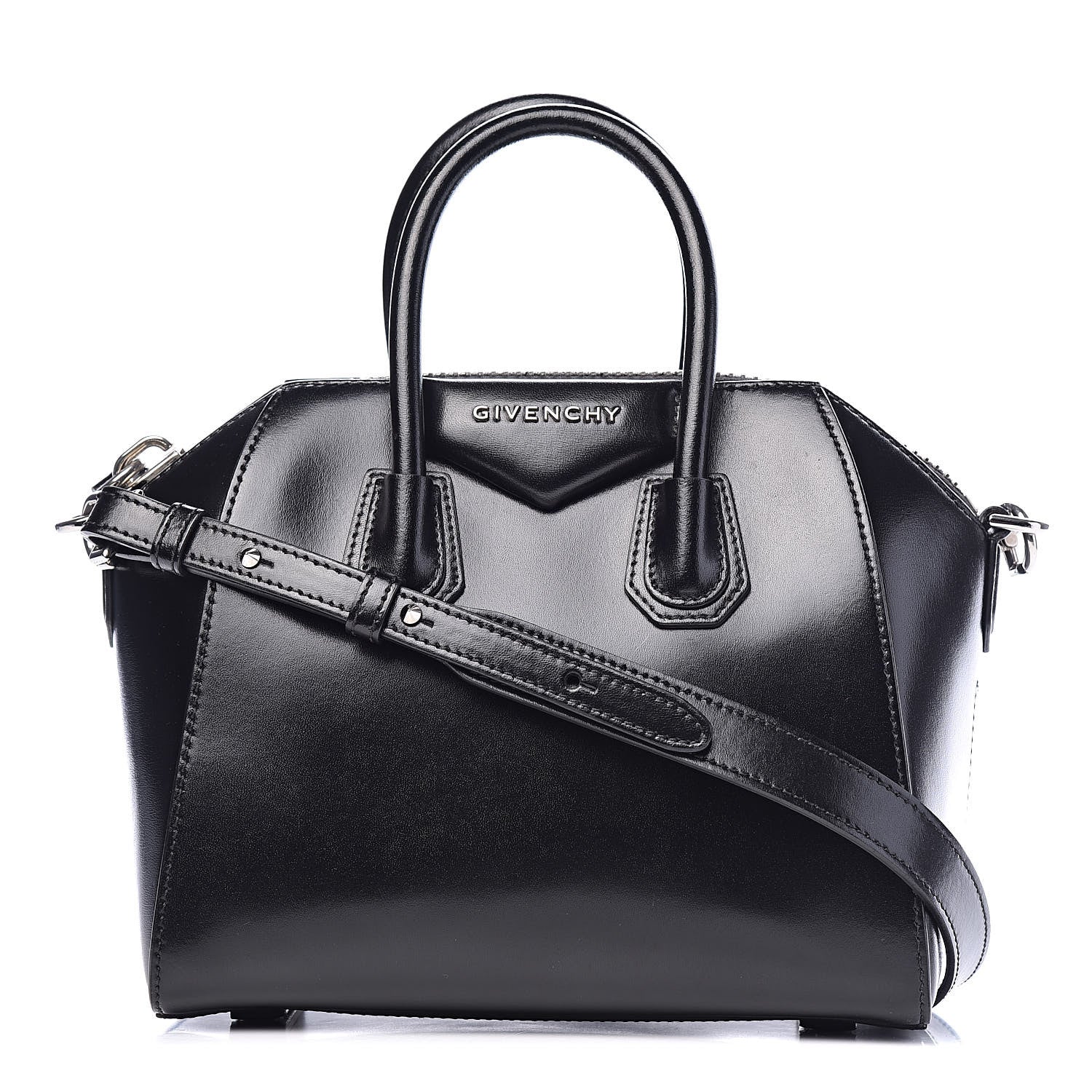 Givenchy Shiny Lord Calfskin Mini Antigona Black 1 of 10