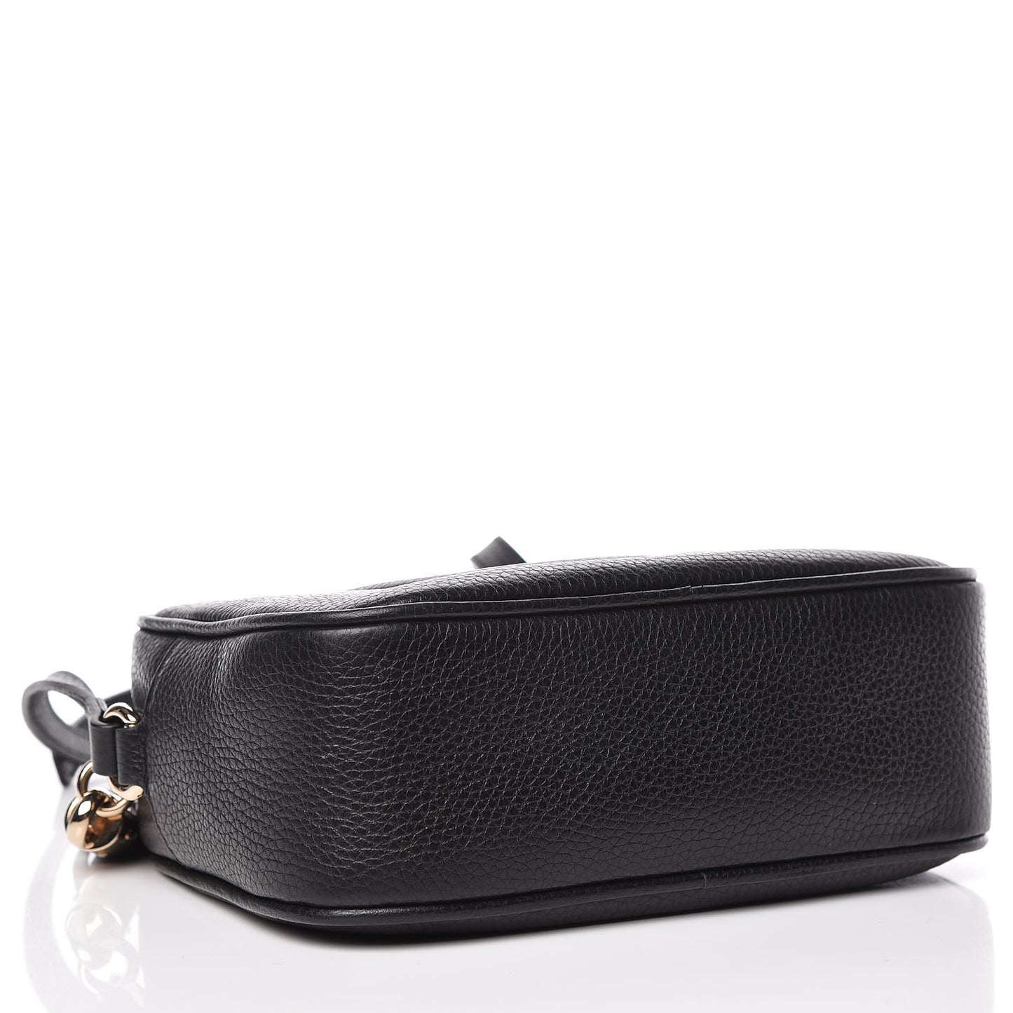Pebbled Calfskin Small Soho Disco Bag Black