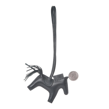 Hermes Milo Lambskin Grigri Rodeo Horse Bag Charm PM Vert Cypress 2 of 4