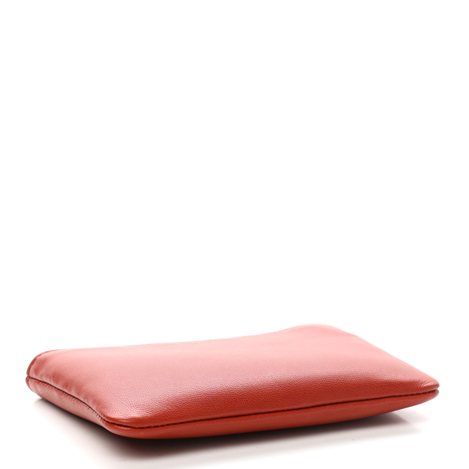 Celine Calfskin Medium Half Zip Multifunction Wallet Coin Purse Fox Red 6 of 18