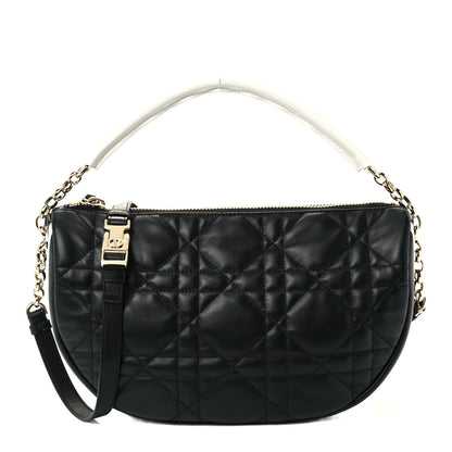 Christian Dior Lambskin Cannage Medium Dior Vibe Hobo Bag Black 1 of 10