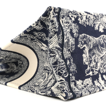 Christian Dior Canvas Embroidered Medium Dioriviera Toile De Jouy Book Tote Blue 16 of 19