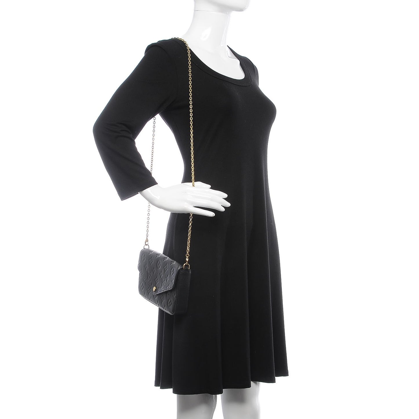 Empreinte Pochette Felicie Chain Wallet Black