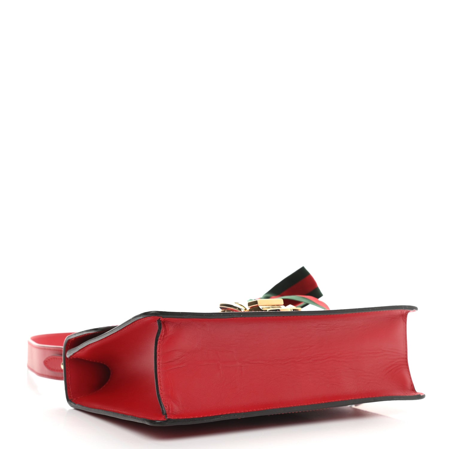 Gucci Calfskin Small Sylvie Shoulder Bag Hibiscus Red 4 of 9