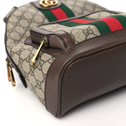 Gucci GG Supreme Monogram Calfskin Web Small Ophidia Day BackpacK Beige Ebony New Acero 9 of 10