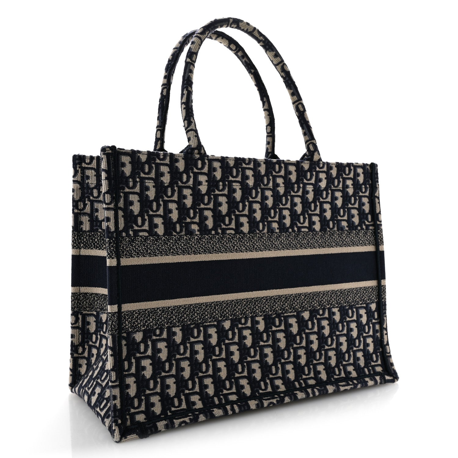 Christian Dior Oblique Medium Book Tote Blue Multicolor 3 of 12