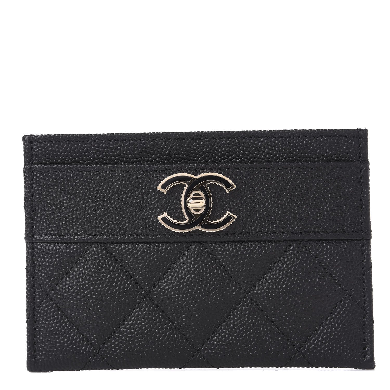 Chanel Caviar Quilted Vintage Mademoiselle Card Holder Black 1 of 9