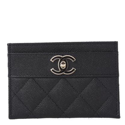 Chanel Caviar Quilted Vintage Mademoiselle Card Holder Black 1 of 9
