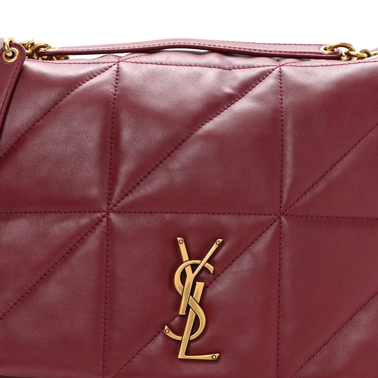 Saint Laurent Lambskin Matelasse Monogram Medium Jamie 4.3 New Dark Bordeaux 8 of 10