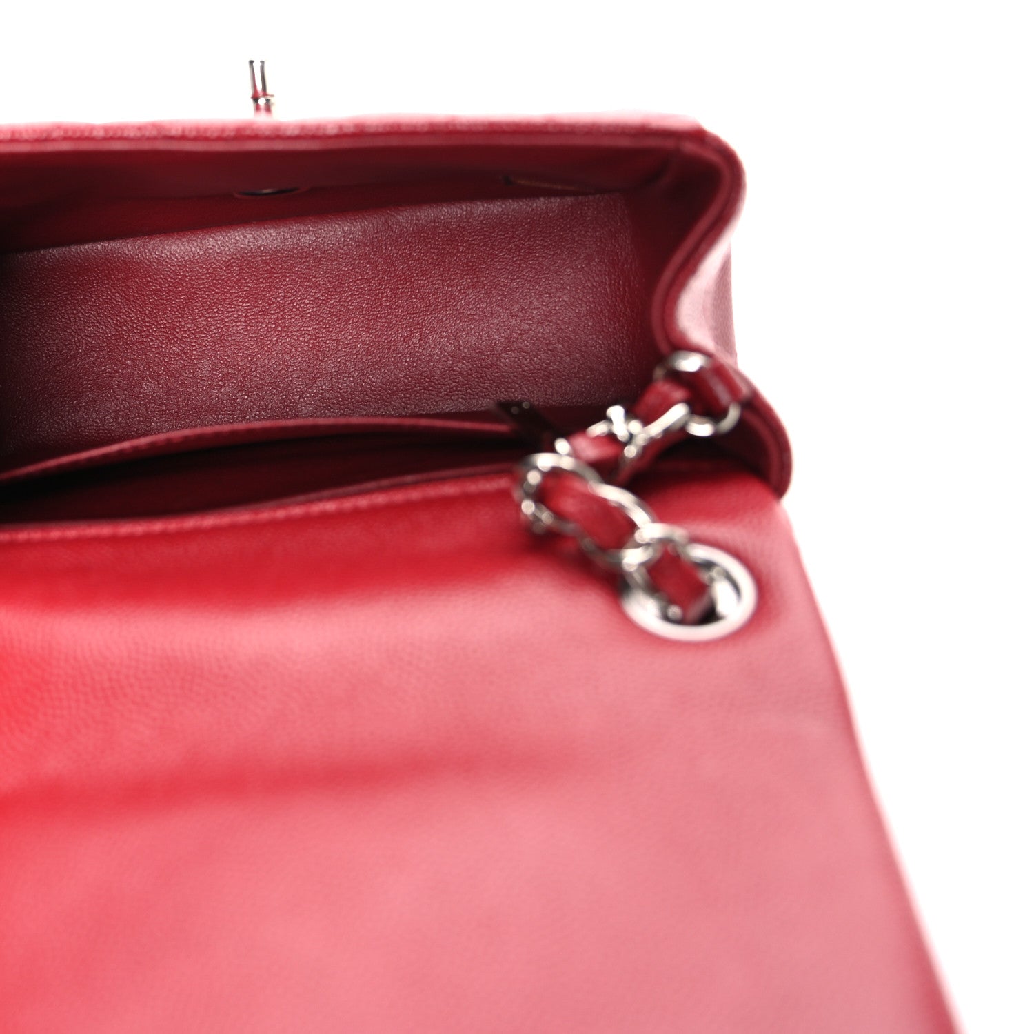 Chanel Caviar Quilted Mini Square Flap Red 5 of 10