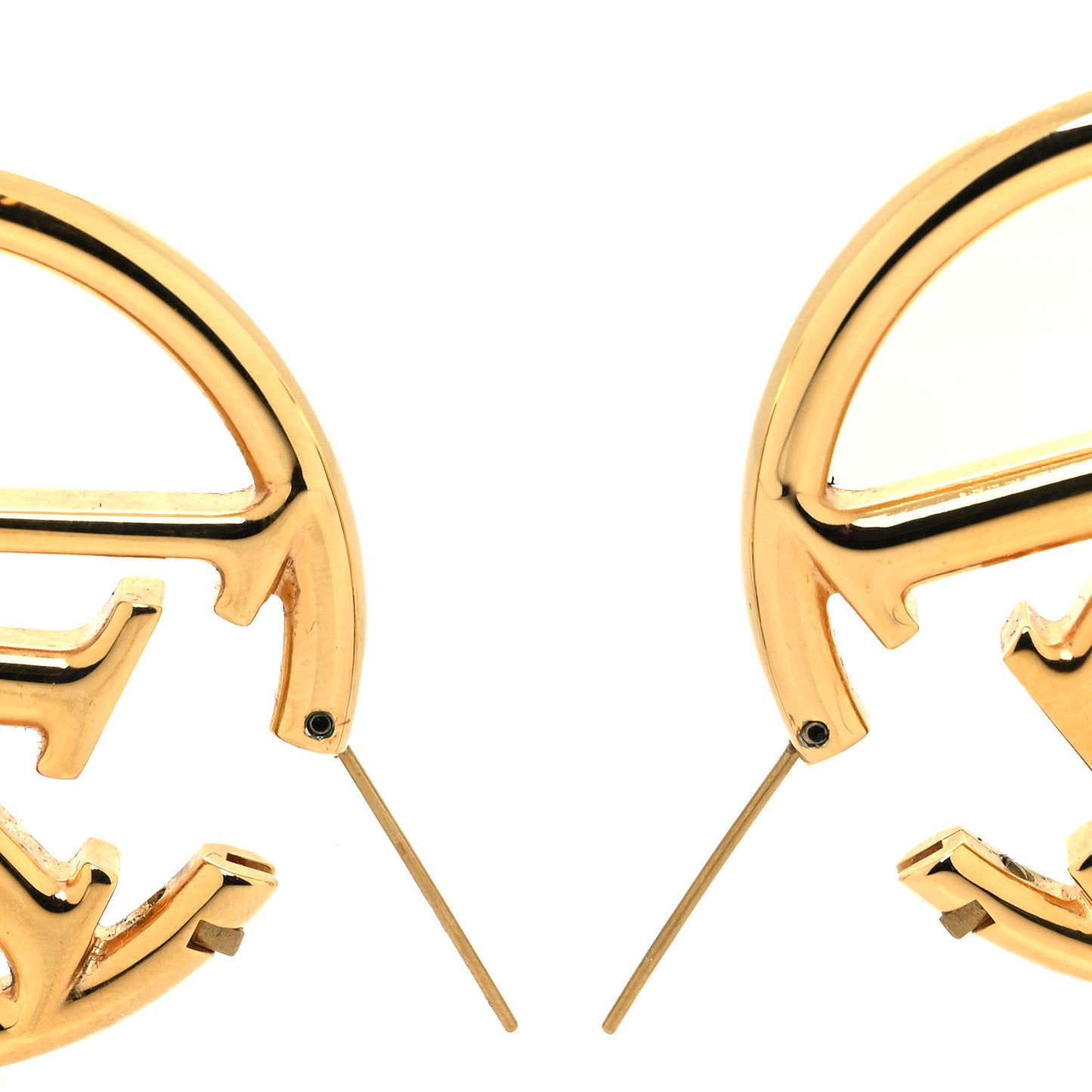 Metal Louise Hoop Earrings Gold